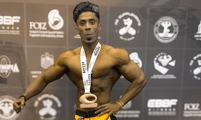 محافظ حضرموت يهنئ بطل كمال الاجسام أنس بلعلا لإحرازه برونزية دبي برو