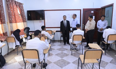 الوكيل العامري يدشّن اختبارات الفصل الدراسي الثاني 2024-2025 بمعهد الدكتور أمين ناشر للعلوم الصحية بسيئون