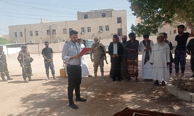 شرطة حضرموت الوادي والصحراء والنيابة العامة تنفذان حكم قصاص بالاعدام في المحكوم عليه المدان سالم قاسم سعيد بن حريز