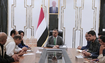 امين عام محلي حضرموت يناقش تدخلات منظمة UNOPSفي القطاعات الحيوية بالمحافظة