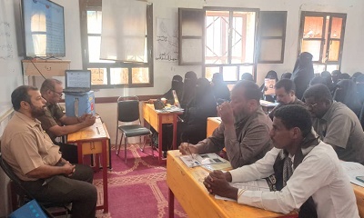 دورة تدريبية للعاملين الصحيين المشاركين في الحملة الوطنية الطارئة للتحصين ضد مرض شلل الاطفال بمديرية القطن