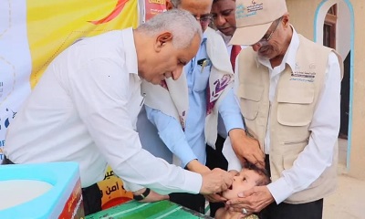 مدير عام سيئون يدشن الحملة الوطنية الاحترازية ضد شلل الأطفال - الجولة الأولى بعموم مديرية سيئون