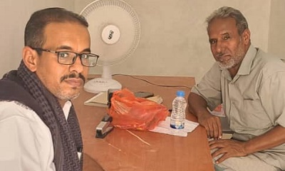 مدير مؤسسة المياه بمديرية القطن يدشن مكتب التحصيل بمنطقة العقاد