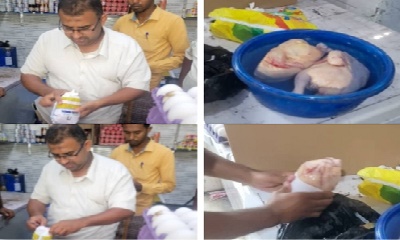 مكتب الأشغال العامة بالشحر يفحص ثلاجات الدجاج المجمد ضمن حملة تفتيشية طارئة