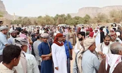 مديرية رخية .. تودّع الحكيم الحضرمي الشيخ مبارك بازياد في موكب جنائزي مهيب