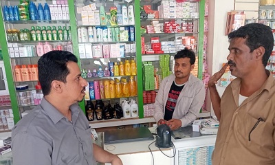 مكتب الصحة والسكان يقوم بنزولات للصيدليات للتأكد من ضبط الأسعار بمديرية الريدة وقصيعر