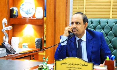 محافظ حضرموت يتابع أوضاع مديريات الوادي والصحراء ويطمئن على الإجراءات الاحترازية لمواجهة أي تداعيات محتملة للموجة الثانية من الأمطار
