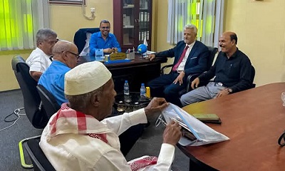 فريق التوجيه والرقابة الرئاسي يزور مركز المعرفة للدراسات بالمكلا