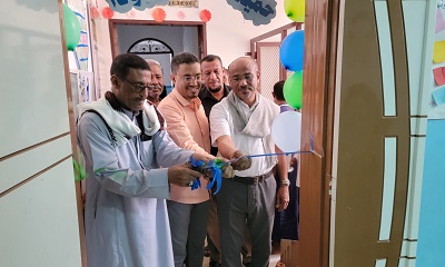 مدير عام مديرية تريم يفتتح العام الدراسي الجديد بمركز إرادة لذوي الإعاقة الذهنية بتريم ويشيد بدور المركز في تعليم الطلاب