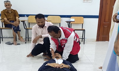 مشاركة عدد من الإعلاميين بوادي حضرموت في دورة الإسعافات الأولية