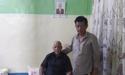 الشيخ خالد عبدالله العامري في زيارة خاصة للاطمئنان على الشيخ يسر محسن العامري بعد تعرضه لحادث مروري