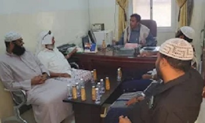 مدير وحدة النظافة و التحسين بمديرية القطن يلتقي لجنة الزواج الجماعي بمنطقة العنين 