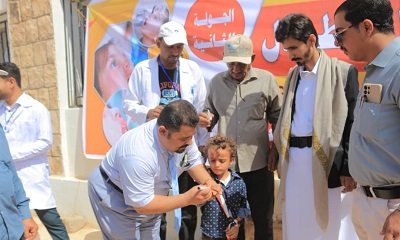 تدشين الحملة الوطنية للتحصين ضد شلل الأطفال بمديرية العبرحضرموت