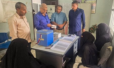 نائب مدير الصحة بساحل حضرموت يتفقد سير حملة التحصين في بروم ميفع