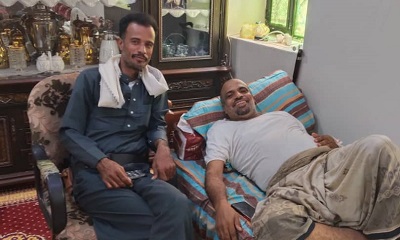 مستشار مدير عام مديرية شبام يزور الأمين العام للمجلس المحلي للاطمئنان على صحته