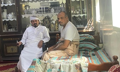 مستشار وكيل وادي حضرموت يزور أمين عام محلي شبام للاطمئنان على صحته