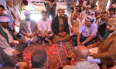 محافظ حضرموت يرعى تحكيمًا قبليًا لآل كثير في قضية (مقتل أبناء آل طالب) ويؤكد أن التسامح ووحدة الصف درعنا الحصين في مواجهة الفتن