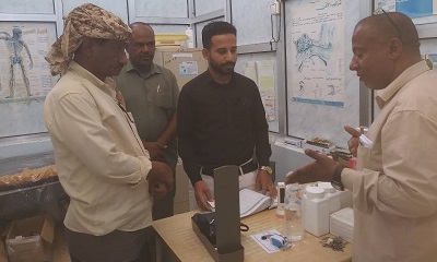 نائب مدير عام مكتب الصحة العامة والسكان بالوادي والصحراء يطلع على مستوى الخدمات الصحية بمديرية ساه 