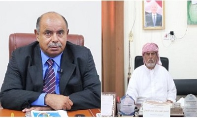 مدير عام مديرية رماه الشيخ أحمد سالم صالح المنهالي يهنئ المحافظ سالم الخنبشي بمناسبة تعيينه محافظًا لحضرموت