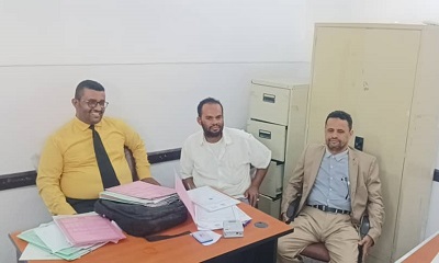 رئيس نيابة استئناف سيئون فضيلة القاضي فؤاد جابر لرضي يقوم بزيارة تفقدية لكل النيابات الابتدائية بمدينة سيئون