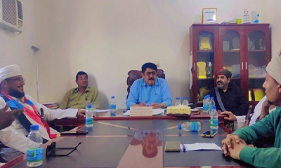 المدير العام لمديرية وادي العين وحورة يستقبل وفدًا من قيادة المجلس الانتقالي الجنوبي