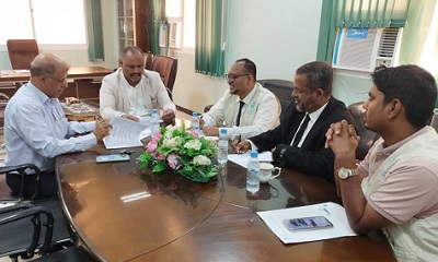 الجمحي يلتقي جمعية الوصول الإنساني للشراكة والتنمية لمناقشة تدخلاتهم في القطاع الصحي بساحل حضرموت