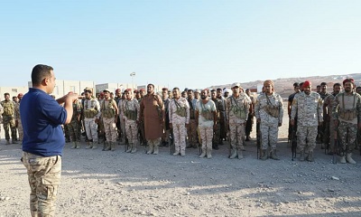 العقيد محمد عمر بامهير يؤكد الجاهزية القصوى ويجدد عهد لواء النخبة الحضرمي بحماية الأمن والاستقرار