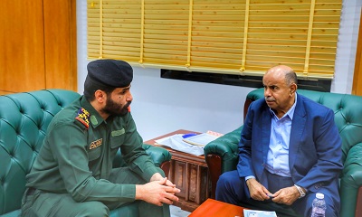 محافظ حضرموت يبحث جهود تعزيز الأمن بوادي وصحراء حضرموت 