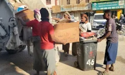 أستمرار أعمال النظافة اليومية بمدينة القطن 