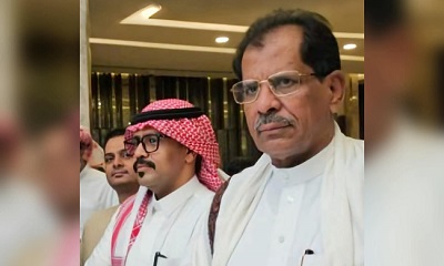الشيخ يحيى باجري يبارك للشيخ سلطان التميمي بمناسبة تكليفه مديرًا عامًا لفرع مصلحة شؤون القبائل بوادي وصحراء حضرموت