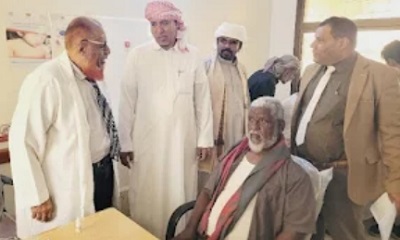 المدير العام السماحي يتفقد سير العمل في القافلة الطبية ضمن المخيم الطبي لعمليات العيون المجاني