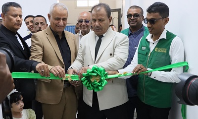 العامري يفتتح وحدة تفتيت الحصوات بالموجات التصادمية بالمركز التخصصي لجراحة الكلى بسيئون