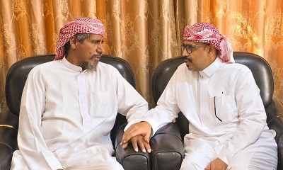 رئيس مصلحة شؤون القبائل بوادي حضرموت يستقبل المقدم البرك بن عايض بن طبازى العامري