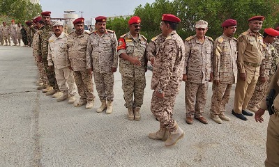 المنطقة العسكرية الثانية تنظم مراسم استقبال رسمية لقائدها اللواء “اليميني” في المكلا