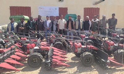 بحضور المدير العام لمديرية الضليعة منظمة ميرسي كور تقدم عدد من المعدات الزراعية لجمعية الضليعة التعاونية الزراعية