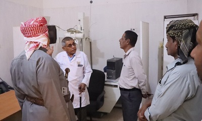 العمودي يزور المركز الصحي الاسعافي بمنطقة تاربة ويشيد بخدماته