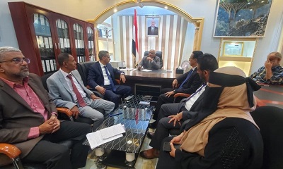 وزير الإدارة المحلية المهندس بدر باسلمة يعقد اول اجتماعًا ضم قيادة الوزارة