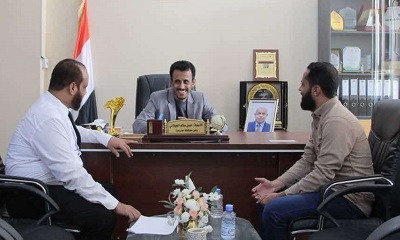 وكيل حضرموت الجيلاني يلتقي قيادة مؤسستي الجود وبازرعة لتنسيق تدشين خيمة إفطار الصائمين بخور المكلا