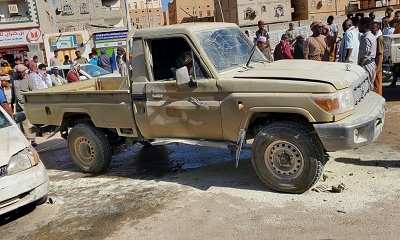 انفجار عبوة ناسفة يستهدف طقماً عسكرياً لقوات درع الوطن في سيئون ويخلف إصابة وأضراراً مادية