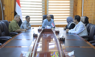 الوكيل بارباع يطلع على خطط مؤسسة ميد قلوبال لدعم القطاع الصحي بوادي وصحراء حضرموت
