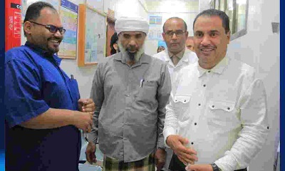 الوكيل هشام السعيدي يفتتح العيادة الرمضانية المجانية الاولى بمنطقة العقاد مديرية القطن