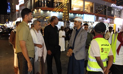 الوكيل الجيلاني يتفقد مواقع شباب حملة “ساند” المساندة لرجال المرور خلال شهر رمضان