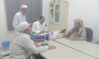 نائب مدير عام مكتب الصحة بالوادي يتفقد سير العمل في مستشفى تريم خلال شهر رمضان