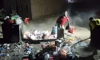 وحدة النظافة والتحسين بمديرية القطن تنفذ حملتها اليومية في مناطق المديرية 