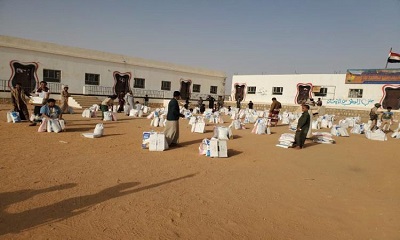 بدعم مركز الملك سلمان.. الفرقة الثالثة طوارئ تدشن توزيع مساعدات غذائية للأسر المحتاجة في الوديعة