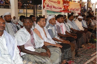 عرس جماعي لـ 58 عريساً وعروس بمديرية ساه محافظة حضرموت