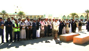 نقل جثمان الفقيد قائد قوات الأمن القومي بوادي حضرموت والصحراء العقيد عبد الله الشيبه ومرافقه الى صنعاء