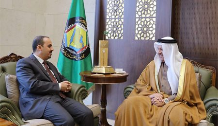 Info. minister, GCC Secretary General discuss Houthi abuses