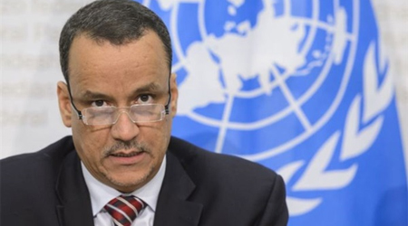 UN envoy to Yemen arrives at Riyadh and will meet Hadi tomorrow‏