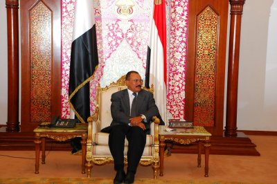 President Saleh receives GCC Health Ministers